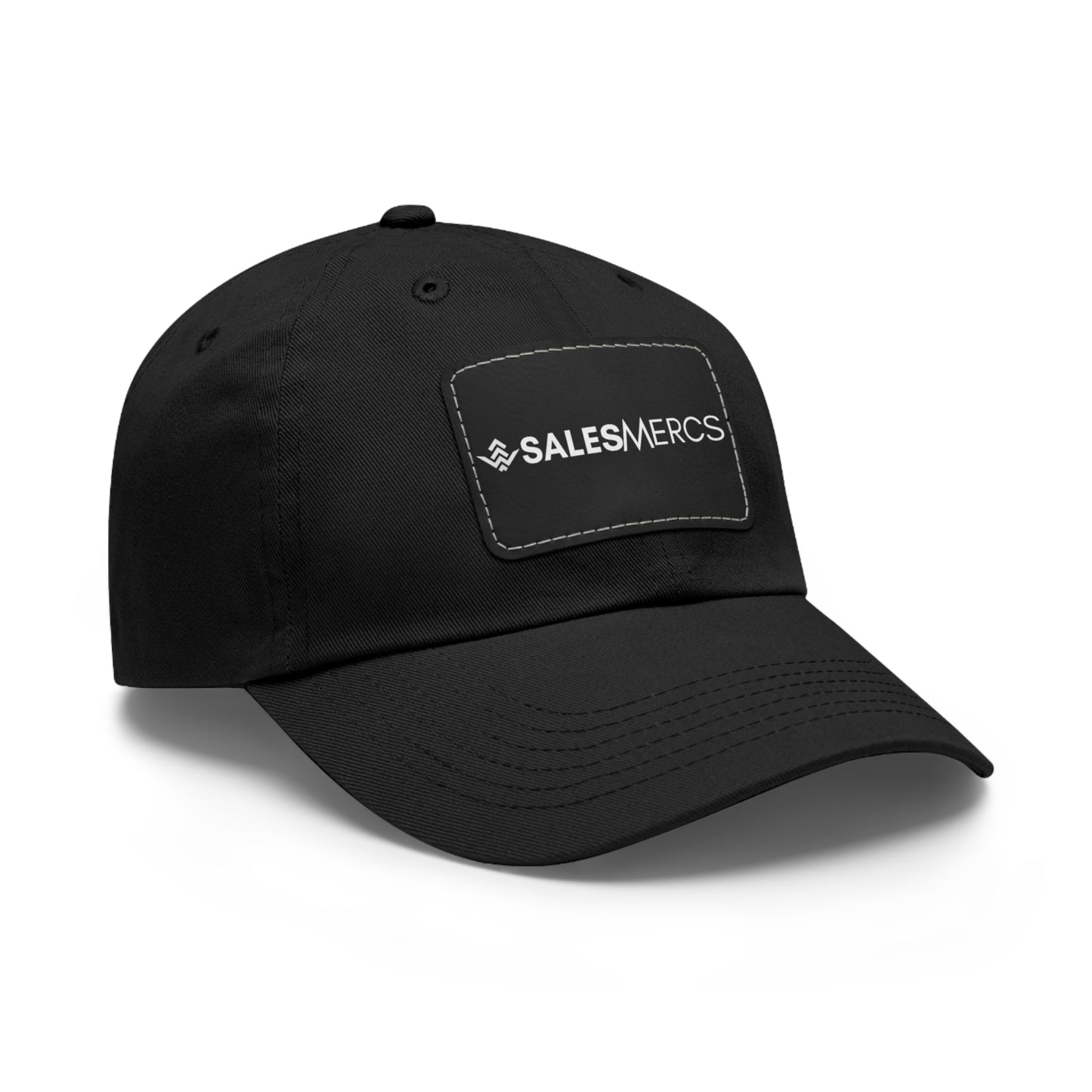 SalesMercs Hat with Leather Patch (Black)