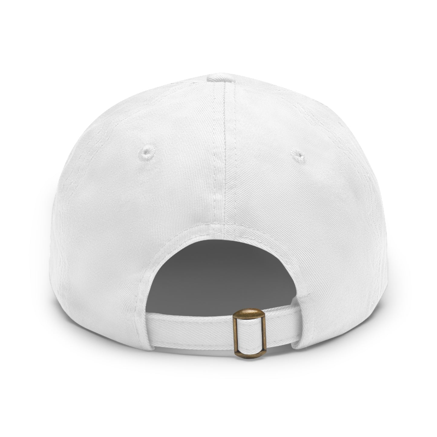 SalesMercs Hat with Leather Patch (White)